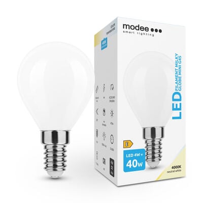 Modede LED-izzóspirál Tejgömb Mini Izzó G45 4W E14 4000K
