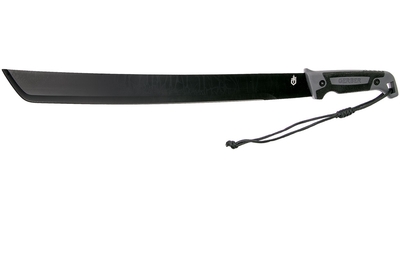 Gerber 31-002848 Gator Bush Machete kültéri machete 45,4 cm, fekete, szürke, gumi, műanyag, tok 