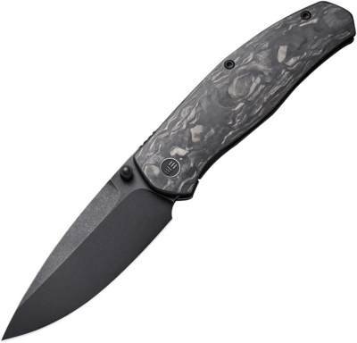 We Knife WE20025A-C Esprit zsebkés 8,3 cm, Black Stonewash, fekete, titán, szénszálas