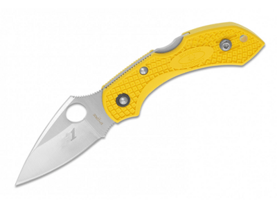 Spyderco C28PYL2 Dragonfly 2 Salt Lightweight Plain vreckový nôž 5,7 cm, Satin,  žltá, FRN