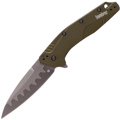 Kershaw K-1812OLCB DIVIDEND COMPOSITE OLIVE kapesní nůž s asistencí 7,6 cm, zelená, hliník