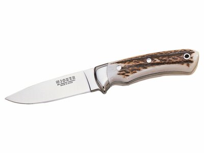 JOKER CC16 Pantera lovecký nůž 9,5 cm, paroh, kožené pouzdro