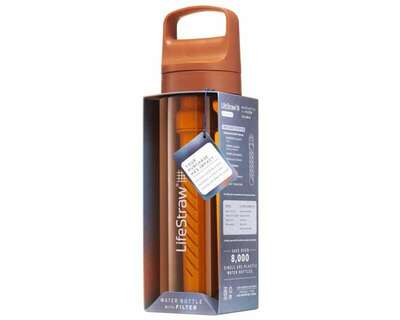 LGV422ORWW Lifestraw Go 2.0 Water Filter Bottle 22oz Kyoto Orange WW