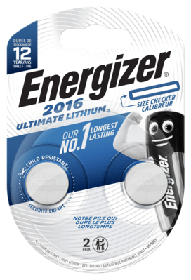 Energizer Ultimate Lithium CR2016 knoflíkové baterie 2ks E301319500