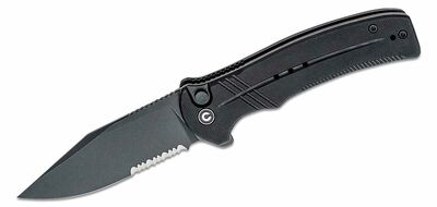 CIVIVI C20038E-1 Cogent Half Serrated kapesní nůž 8,8 cm, Black Stonewash, černá, G10