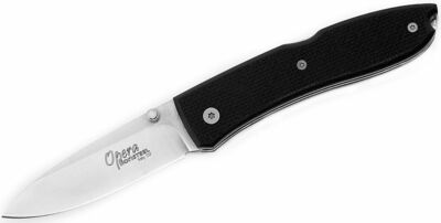 LionSteel 8800 BK Opera vreckový nôž 7,5 cm, čierna, G10