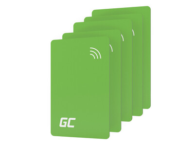 EVGCAKNFC5 Green Cell Sada NFC karet HabuDen – přístupové karty pro nabíjecí stanice EV