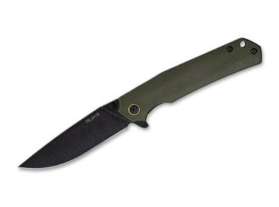 Ruike P801-G Green & Black kapesní nůž 8,6 cm, Black Stonewash, zelená, G10, ocel