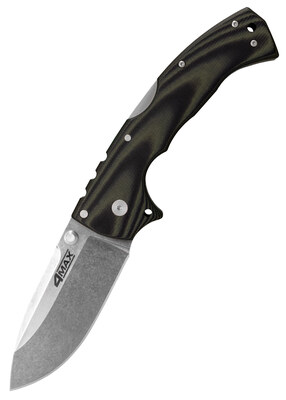Cold Steel 62RMA 4-Max vreckový nôž 10,1 cm, čierno-zelená, G10, Stonewash, spona