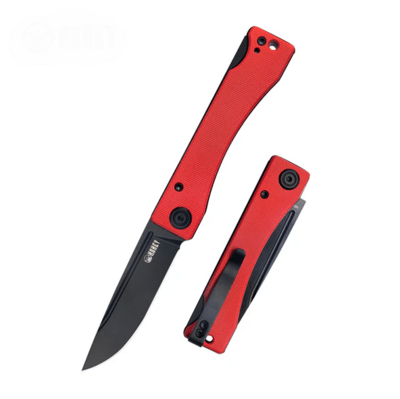 Kubey KU2102C Akino Red zsebkés 7,7 cm, Blackwash, piros, G10