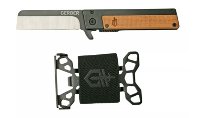 Gerber 31-004138 Quadrant Bamboo & Barbill zatvárací nôž 6,8cm, bambus, peňaženka z ocele 