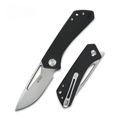Kubey KU331A Thalia Black vreckový nôž 8,3 cm, čierna, G10, spona