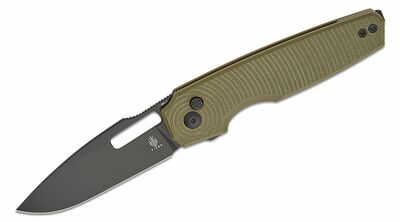 Kizer V3640A2 Dogfish zsebkés 8 cm, fekete, zöld, G10