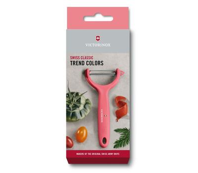 7.6079.12 Victorinox rajče a kiwi peeler se stainless serrated edge, světle červená