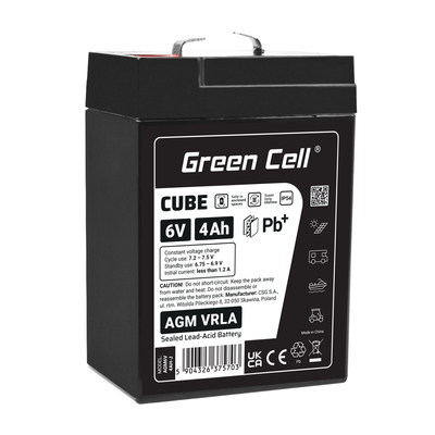 Green Cell AGM6V4AH-J VRLA gelová baterie 6V 4Ah 