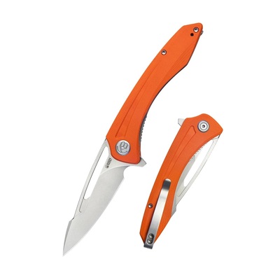 Kubey KU345B Merced kapesní nůž 8,8 cm, Bead Blast, oranžová, G10 