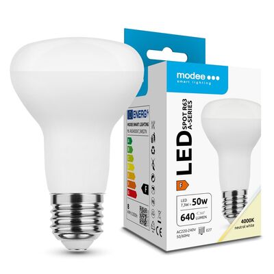 Modee LED Spot bodová žárovka R63 7,3W E27 640lm neutrální bílá (ML-R634000K7,3WE27N)