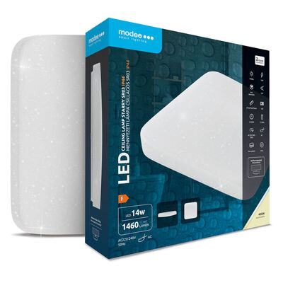 Modee Star effect LED čtvercové stropní svítidlo 14W 1460lm neutrální bílá (ML-CL4000K14W-IP-SR03)