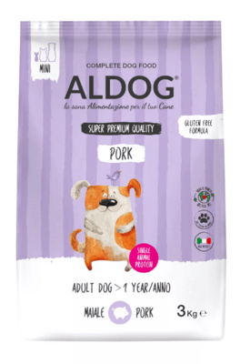 Aldog 2D-MR3S Pork Mini granule pre dospelých psov, malé plemená, bravčové, 3 kg