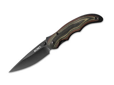 CRKT CR-1105K ENDORSER vreckový nôž 8,1 cm, čierno-hnedá, G10