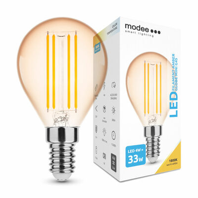 Modee Smart Lighting LED Filament Amber Globe Mini žiarovka E14 4W teplá biela (ML-G45FA1800K4WE14)