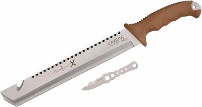 Camillus CMLS-19236 Carnivore X kültéri machete 30,5 cm, barna, Zytel, nylon hüvely, kés