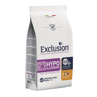 EXCLUSION HYDM02 MEDIUM/LARGE BREED hypoalergenní granule 2kg, kachna/brambory