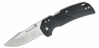 Cold Steel FL-30DPLCS-35 3" ENGAGE Clip Point zsebkés 7,9 cm, szatén, fekete, G10