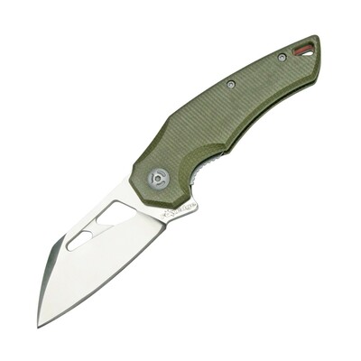 FOX kések FE-027 MOD EDGE ATRAX zsebkés 8 cm, zöld, micarta