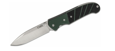 CRKT CR-6850 IGNITOR® Black/Green vreckový nôž 8,6 cm, čierno-zelená, G10