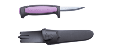 Morakniv 12438 Precision pracovný nôž 7,5 cm, čierno-fialová, plast/guma, plastové puzdro