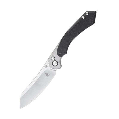 Kizer Ki4626A1 Clairvoyant zsebkés 9,5 cm, Stonewash, fekete, szénszálas, titán