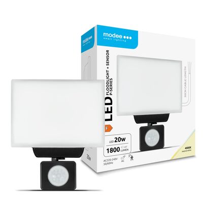 Modee LED Reflektor P-series + Senzor Milky 20W 1800lm 120° neutrálna biela (ML-FLS4000K20WSPN)