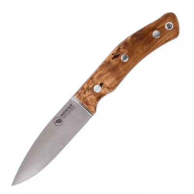 Casstrom CASS-13118 No.10 SFK Stab. Birch nůž do přírody 10 cm, dřevo břízy, kožené pouzdro