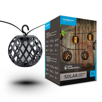 Modee záhradná solárna LED lampa - lampáš DS018 4,8m AA 600mAh 7ks (ML-DS018)