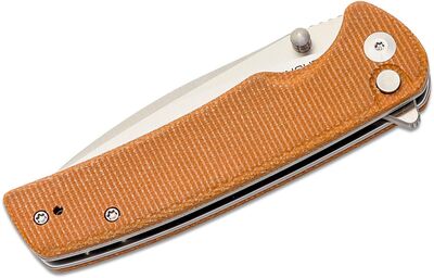 S21007-3 Sencut Sachse Brown Micarta fogantyú, szatén bevonatú 9Cr18MoV pengegombzár