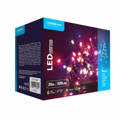 Modee Christmas Lighting String (200 LED/ 20m / 10cm) RGB farebné s adaptérom AC220-240V (ML-C2006)