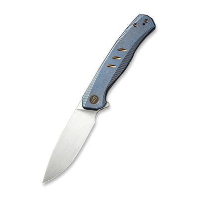 We Knife WE20015-2 Seer zsebkés 8,8 cm, kék, titán, arany, limitált kiadás