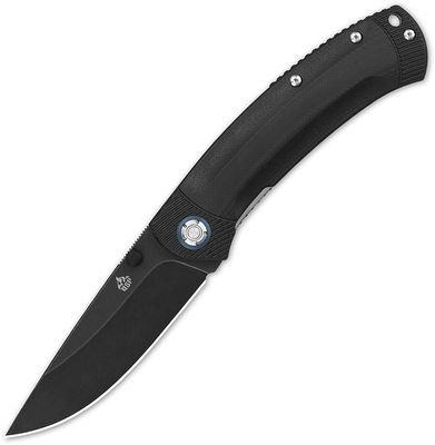 QSP Kés QS109-A2 Copperhead Fekete zsebkés 8,9 cm, Blackwash, fekete, G10