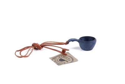 K1M Kupilka Mini cup Blue Volume 1 cl, weight 6 g, leather cord 100 cm
