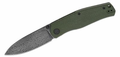 CIVIVI C22007-DS2 Sokoke vreckový nôž 8,5 cm, damašek, zelená, Micarta