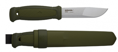 Morakniv 12634 Kansbol kültéri kés 10,9 cm, zöld, műanyag, gumi, műanyag tok