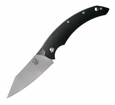 FOX knives FX-518 SLIM DRAGOTAC "PIEMONTES" vreckový nôž 8 cm, čierna, FRN, kožené puzdro