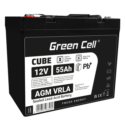 Green Cell AGM12V55AH-J VRLA gelová baterie 12V 55Ah 
