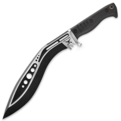 United Cutlery UC3160 M48 TACTICAL KUKRI taktická mačeta 26,5 cm, černá, TPR, pouzdro