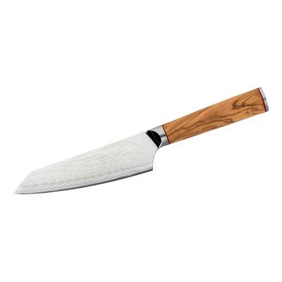 Herbertz 392150 Chef šéfkuchársky nôž 16cm, damašek a AUS-10V, olivové drevo a G10