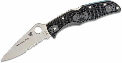 Spyderco C10FPSBKBL Endura 4 Lightweight Thin Blue Line kapesní nůž 9,7 cm, černá, modrá, FRN