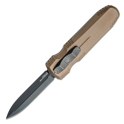 SOG-15-61-02-57 PENTAGON OTF - FDE automatický nůž 9,6 cm, černá, hnědá, hliník