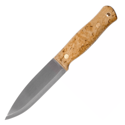 Casstrom CASS-11804 Lars Fält Knife nôž na prežitie 11,5 cm, drevo kučeravej brezy, kožené puzdro