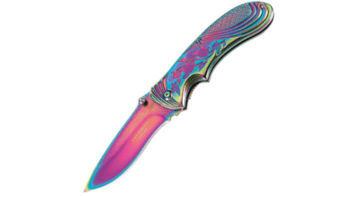 Herbertz 44082 Rainbow zsebkés 8 cm, szivárvány - többszínű, teljesen acél